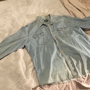 Denim button down XL